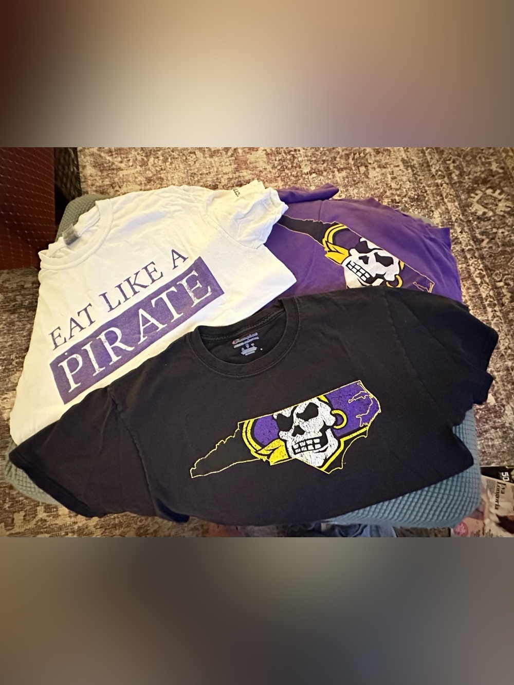 Three East Carolina University Tee Shirts